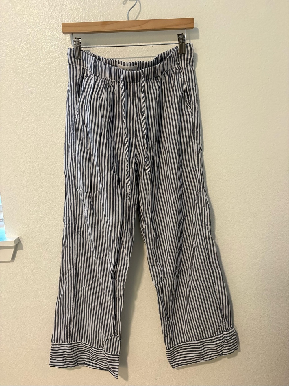 Alex Mill Riley Striped Pull-On Pants – Blue/White – Size M